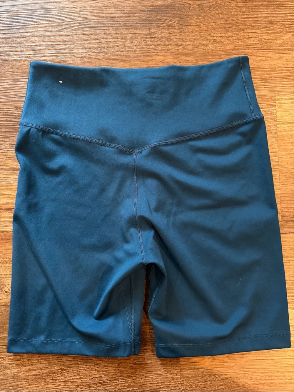 Nike Women's Teal-Blue High-Waist Bike Shorts